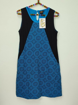 WD summer mini-midi dress sleeveless 100% cotton new, sizes S M