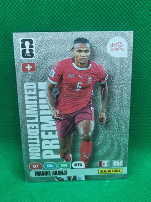 Manuel Akanji Limited Premium Panini FIFA World Cup 2026 κάρτα καινούργια
