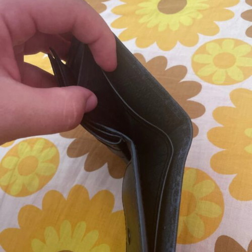 Men's wallet new, black