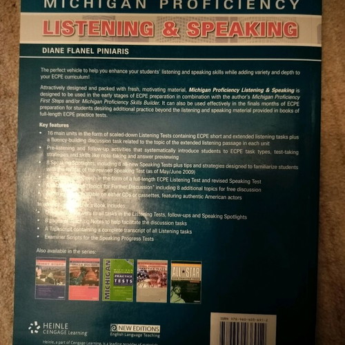 Michigan Proficiency Listening and Speaking English learning book