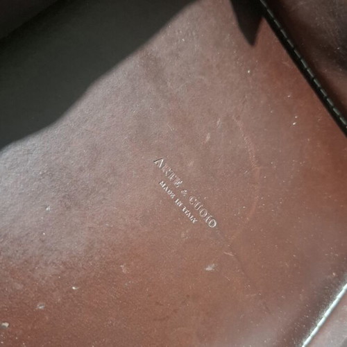Arte & Cuoio luxury leather valet tray with metal core