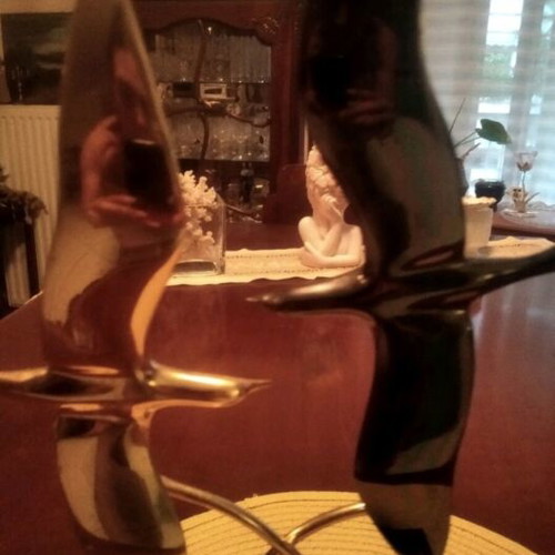 Vintage bronze sculpture "Seagulls in Flight" Mid-Century Modern, like new