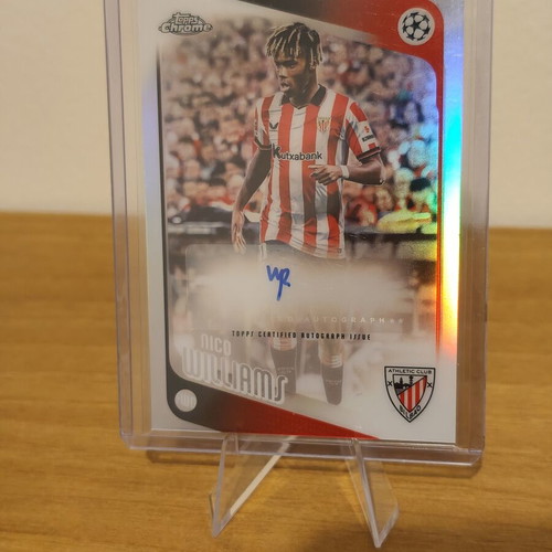 Topps Chrome Nico Williams Athletic Bilbao Auto Autograph Refractor Spain Euro Winner like new