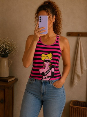Miss Sixty fuchsia tank top (M)