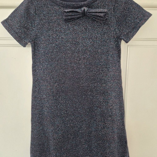 Metallic short-sleeve blue nautical dress H&M like new