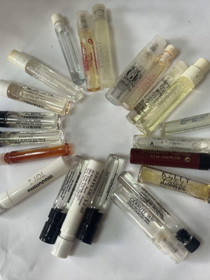 Perfume tester set used, assorted samples
