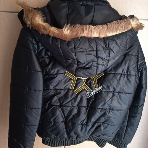 Children's jacket used for boy 9-10 years black and gold
