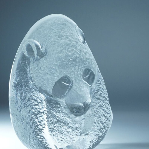 Crystal Bear Paperweight Royal Krona & Mats Jonasson used vintage