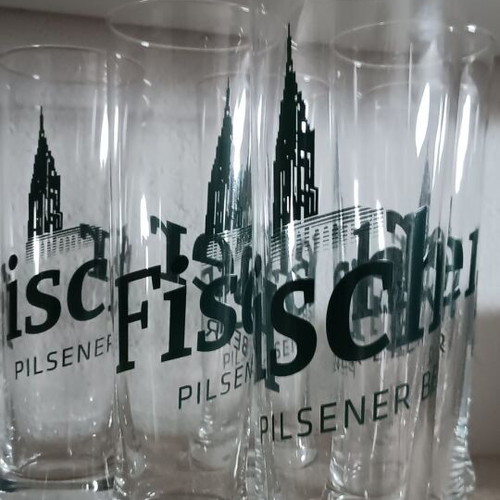 Fisher beer glasses pack of six used