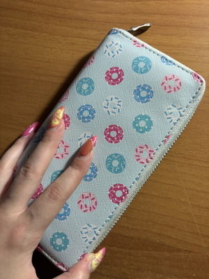 Donuts Baby Blue Wallet like new, large size