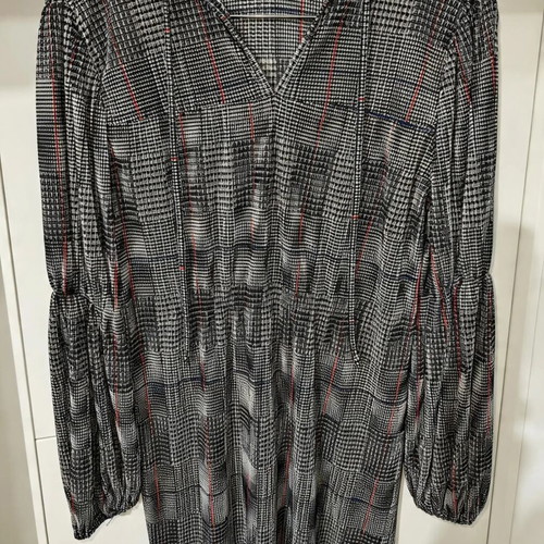 Zara long dress with check pattern, like new, size M