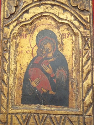 Wooden Icon of Panagia like new