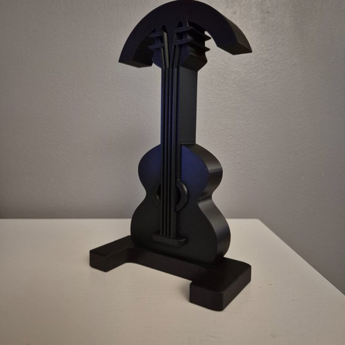 Guitar-shaped headphone stand like new