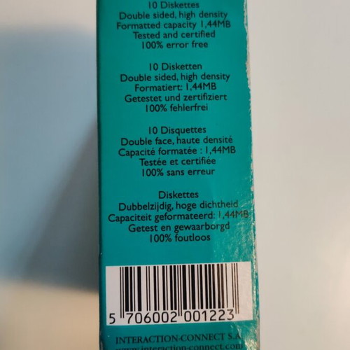 Q-connect vintage blank floppy disks, pack of 10, sealed