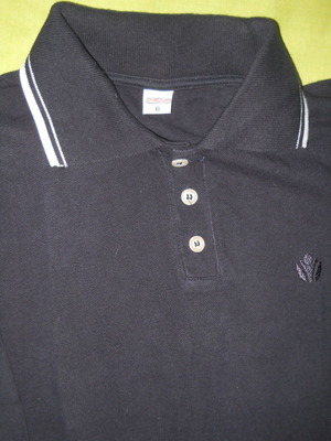 Boys' blouse used, dark blue, size 6 long-sleeve