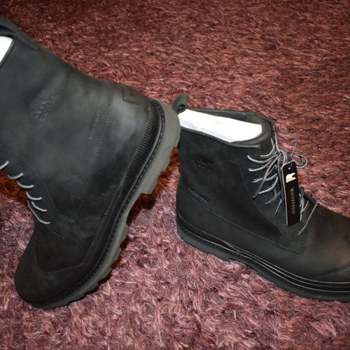 Sorel Madson waterproof mid black shoes, new, size 44.5