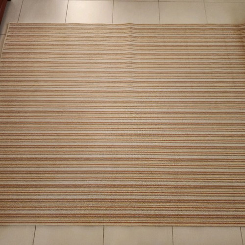 Rug used in soft shades with stripes, 2.30x1.75 m