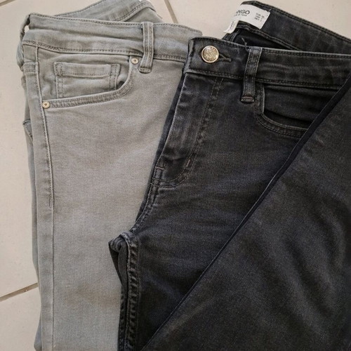 Mango jeans set used, size 36, grey and black