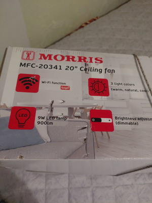 Morris MFC 20341 20" Ceiling Fan new with LED light and WiFi
