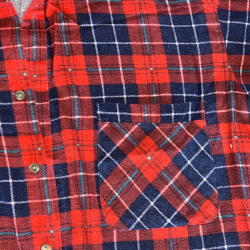 Checked shirt XL like new, cotton, black and red