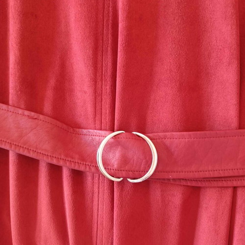 Zara red dress with belt like new