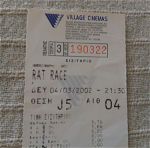 Αποκόμματα Εισιτηρίων Village Cinemas Ταινιών του 2002