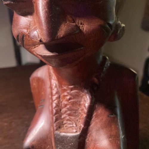 African wood carving statue solid 32 cm like new