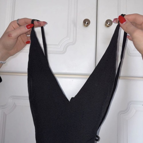 Shein black top with cords like new