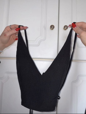 Shein black top with cords like new