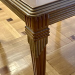 Carved oak square table like new