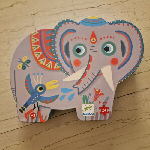 Djeco elephant puzzle 24 pieces like new