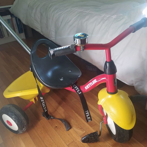 Kettler tricycle used with parent handle