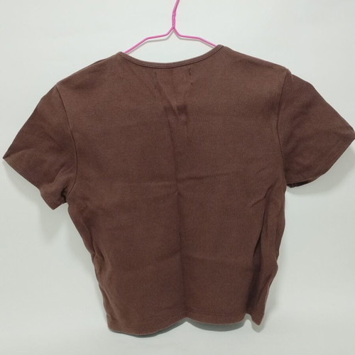 Bershka brown fitted top like new, size L