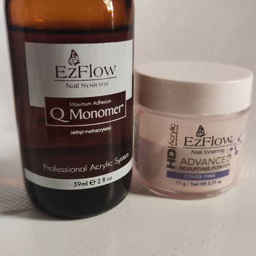 Ezflow acrylic nail powder and liquid like new