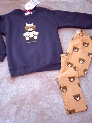 FUNKY Kids Sweatshirt Set with Leggings for 4-Year-Old Girl New