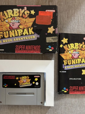 Kirby's Fun Pak 8 Games Super Nintendo SNES PAL complete