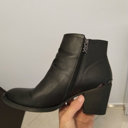 Xti women's leather ankle boots size 41 new, black