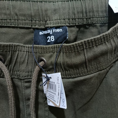 Sinsay men's cargo pants size 28 khaki new with tag