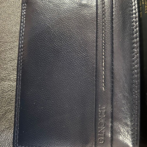 Armonto leather wallet new, black blue