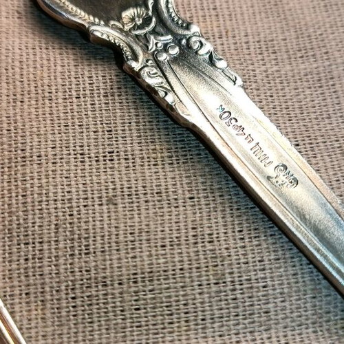 Vintage dessert spoons used, set of 5 pieces