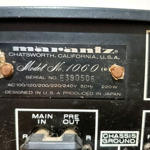 Marantz 1060 amplifier used