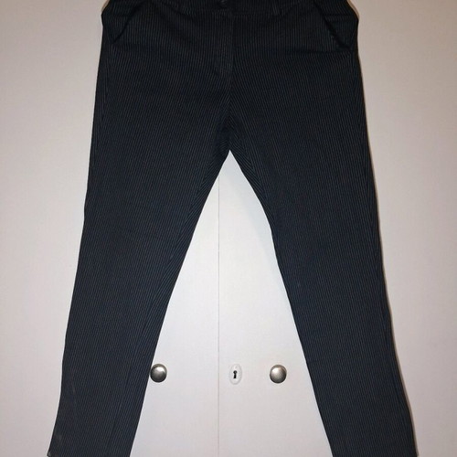 Pinstripe pants like new, size S/38, black
