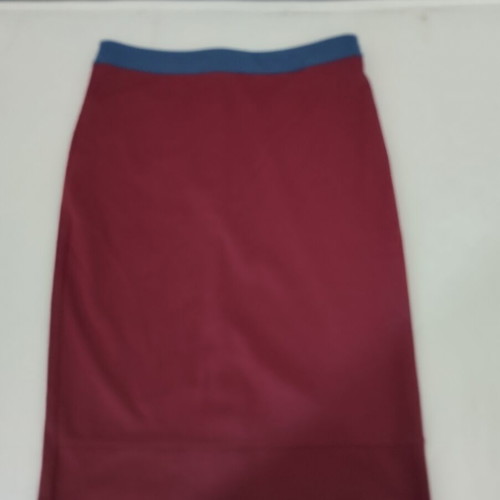 Raxevsky skirt and blouse set like new, burgundy with blue belt