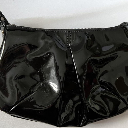 Salvatore Ferragamo crossbody bag used, black vinyl