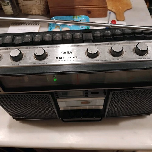 Saba RCR 415 portable stereo radio cassette player used