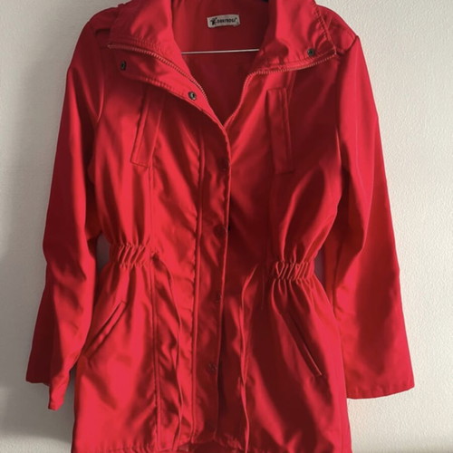 Coat red, size L/40, like new