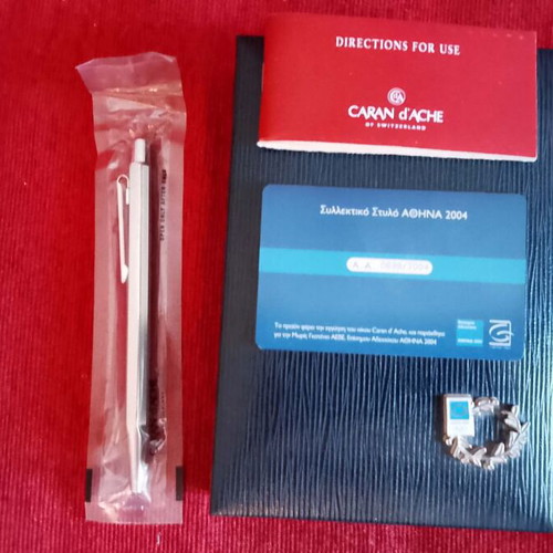 Caran d'Ache silver pen set Olympic Games Athens 2004 like new
