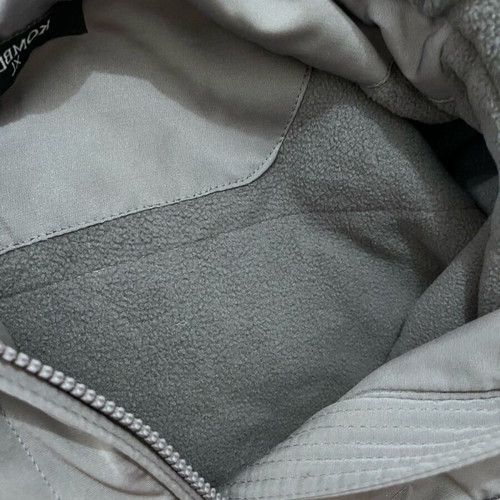Gray jacket with hood and double fleece lining new XL