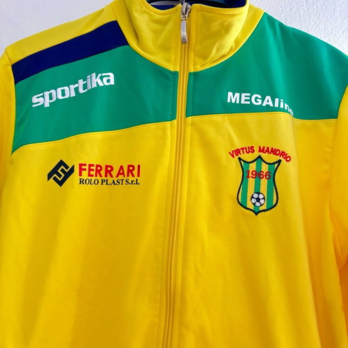 Virtus Mandrio sports jersey jacket XS kids yellow green