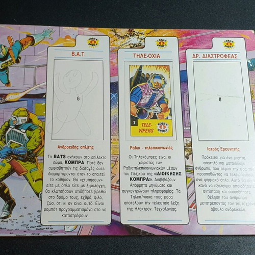 GI Joe Action Force Album 18 Stickers used